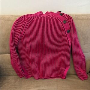 GAP Women's Pink Sweater with Button Detail